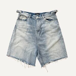 Size M - Balenciaga Men's Wide-Leg Denim Skater Shorts